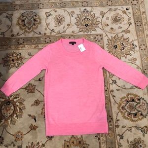 NEW J Crew 100% Merino Wool Pink Sweater, Size XS